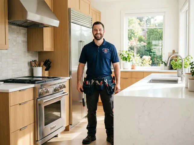 Appliance Repair Hero technician in a Bryceville, FL kitchen after an appliance repair